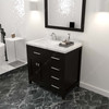 Virtu USA MS-2136R-CMSQ-ES Caroline Parkway 36" Bath Vanity in Espresso with Cultured Marble Quartz Top