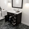 Virtu USA MS-2136R-CMSQ-ES Caroline Parkway 36" Bath Vanity in Espresso with Cultured Marble Quartz Top