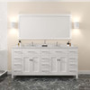 Virtu USA MD-2172-CMRO-WH-001 Caroline Parkway 72" Bath Vanity in White with Cultured Marble Quartz Top