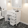Virtu USA MS-2136R-CMSQ-WH-NM Caroline Parkway 36" Bath Vanity in White with Cultured Marble Quartz Top