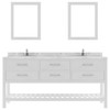 Virtu USA MD-2272-CMRO-WH-001 Caroline Estate 72" Bath Vanity in White with Cultured Marble Quartz Top