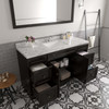 Virtu USA ES-25060-CMSQ-ES Talisa 60" Bath Vanity in Espresso with Cultured Marble Quartz Top and Sink