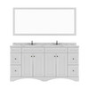 Virtu USA ED-25072-CMSQ-WH-001 Talisa 72" Double Bath Vanity in White with Cultured Marble Quartz Top and Sinks