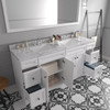 Virtu USA ED-25072-CMSQ-WH-NM Talisa 72" Double Bath Vanity in White with Cultured Marble Quartz Top and Sinks