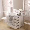 Virtu USA GS-50036-CMRO-WH Caroline Avenue 36" Bath Vanity in White with Cultured Marble Quartz Top