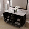 Virtu USA GD-50060-CMSQ-ES-001 Caroline Avenue 60" Bath Vanity in Espresso with Cultured Marble Quartz Top