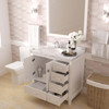 Virtu USA GS-50036-CMRO-WH-001 Caroline Avenue 36" Bath Vanity in White with Cultured Marble Quartz Top