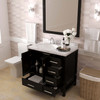 Virtu USA GS-50036-CMRO-ES Caroline Avenue 36" Bath Vanity in Espresso with Cultured Marble Quartz Top