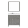 Virtu USA MS-2136R-CMSQ-CG-002 Caroline Parkway 36" Bath Vanity in Gray with Cultured Marble Quartz Top