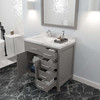 Virtu USA MS-2136R-CMSQ-CG-002 Caroline Parkway 36" Bath Vanity in Gray with Cultured Marble Quartz Top