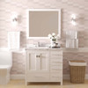 Virtu USA GS-50036-CMRO-WH-002 Caroline Avenue 36" Bath Vanity in White with Cultured Marble Quartz Top