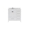 Virtu USA GS-50036-CMRO-WH-NM Caroline Avenue 36" Bath Vanity in White with Cultured Marble Quartz Top