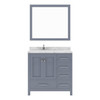 Virtu USA GS-50036-CMSQ-GR-001 Caroline Avenue 36" Bath Vanity in Gray with Cultured Marble Quartz Top and Sink