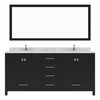 Virtu USA GD-50072-CMRO-ES Caroline Avenue 72" Bath Vanity in Espresso with Cultured Marble Quartz Top