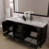 Virtu USA GD-50072-CMRO-ES-001 Caroline Avenue 72" Bath Vanity in Espresso with Cultured Marble Quartz Top