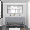 Virtu USA MD-2260-CMSQ-GR-012 Caroline Estate 60" Bath Vanity in Gray with Cultured Marble Quartz Top