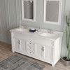 Virtu USA MD-2672-CMSQ-WH-002 Victoria 72" Bath Vanity in White with Cultured Marble Quartz Top and Sinks