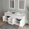 Virtu USA MD-2672-CMSQ-WH-002 Victoria 72" Bath Vanity in White with Cultured Marble Quartz Top and Sinks
