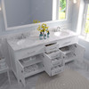 Virtu USA MD-2072-CMRO-WH Caroline 72" Bath Vanity in White with Cultured Marble Quartz Top and Sinks