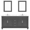 Virtu USA MD-2672-CMSQ-ES-002 Victoria 72" Bath Vanity in Espresso with Cultured Marble Quartz Top and Sinks