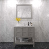 Virtu USA ES-30036-CMRO-GR-002 Winterfell 36" Bath Vanity in Gray with Cultured Marble Quartz Top and Sink