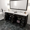 Virtu USA MD-2178-CMRO-ES Caroline Parkway 78" Bath Vanity in Espresso with Cultured Marble Quartz Top