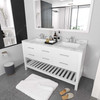 Virtu USA MD-2260-CMSQ-WH-010 Caroline Estate 60" Bath Vanity in White with Cultured Marble Quartz Top