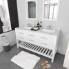 Virtu USA MD-2260-CMSQ-WH-NM Caroline Estate 60" Bath Vanity in White with Cultured Marble Quartz Top