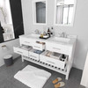 Virtu USA MD-2260-CMSQ-WH-NM Caroline Estate 60" Bath Vanity in White with Cultured Marble Quartz Top