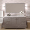 Virtu USA GS-50060-CMSQ-CG-001 Caroline Avenue 60" Bath Vanity in Cashmere Gray with Cultured Marble Quartz Top