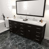 Virtu USA MD-2178-CMSQ-ES-NM Caroline Parkway 78" Bath Vanity in Espresso with Cultured Marble Quartz Top