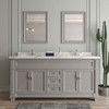 Virtu USA MD-2672-CMRO-GR-002 Victoria 72" Bath Vanity in Gray with Cultured Marble Quartz Top and Sinks