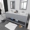 Virtu USA MD-2272-CMSQ-GR-NM Caroline Estate 72" Bath Vanity in Gray with Cultured Marble Quartz Top