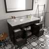 Virtu USA ES-25060-CMRO-ES Talisa 60" Bath Vanity in Espresso with Cultured Marble Quartz Top and Sink