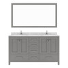 Virtu USA GS-50060-CMRO-CG Caroline Avenue 60" Bath Vanity in Cashmere Gray with Cultured Marble Quartz Top