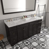 Virtu USA ED-25072-CMSQ-ES Talisa 72" Bath Vanity in Espresso with Cultured Marble Quartz Top and Sinks