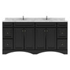 Virtu USA ED-25072-CMSQ-ES-NM Talisa 72" Bath Vanity in Espresso with Cultured Marble Quartz Top and Sinks