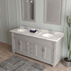 Virtu USA MD-2672-CMRO-GR-NM Victoria 72" Bath Vanity in Gray with Cultured Marble Quartz Top and Sinks