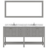 Virtu USA ED-30072-CMSQ-GR Winterfell 72" Bath Vanity in Gray with Cultured Marble Quartz Top and Sinks