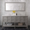 Virtu USA ED-30072-CMSQ-GR Winterfell 72" Bath Vanity in Gray with Cultured Marble Quartz Top and Sinks