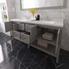 Virtu USA ED-30072-CMSQ-GR Winterfell 72" Bath Vanity in Gray with Cultured Marble Quartz Top and Sinks