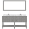 Virtu USA ED-30072-CMSQ-GR-001 Winterfell 72" Bath Vanity in Gray with Cultured Marble Quartz Top and Sinks