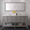 Virtu USA ED-30072-CMSQ-GR-002 Winterfell 72" Bath Vanity in Gray with Cultured Marble Quartz Top and Sinks