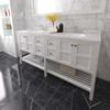 Virtu USA ED-30072-CMRO-WH-NM Winterfell 72" Bath Vanity in White with Cultured Marble Quartz Top and Sinks