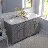 Virtu USA MD-2060-CMRO-CG-NM Caroline 60" Bath Vanity in Cashmere Gray with Cultured Marble Quartz Top