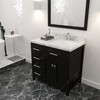 Virtu USA MS-2136L-CMSQ-ES Caroline Parkway 36" Bath Vanity in Espresso with Cultured Marble Quartz Top