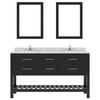 Virtu USA MD-2260-CMSQ-ES Caroline Estate 60" Bath Vanity in Espresso with Cultured Marble Quartz Top