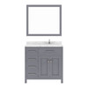 Virtu USA MS-2136L-CMSQ-GR-002 Caroline Parkway 36" Bath Vanity in Gray with Cultured Marble Quartz Top