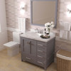 Virtu USA GS-50036-CMRO-GR-001 Caroline Avenue 36" Bath Vanity in Gray with Cultured Marble Quartz Top and Sink