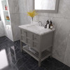 Virtu USA ES-30036-CMSQ-GR-002 Winterfell 36" Bath Vanity in Gray with Cultured Marble Quartz Top and Sink